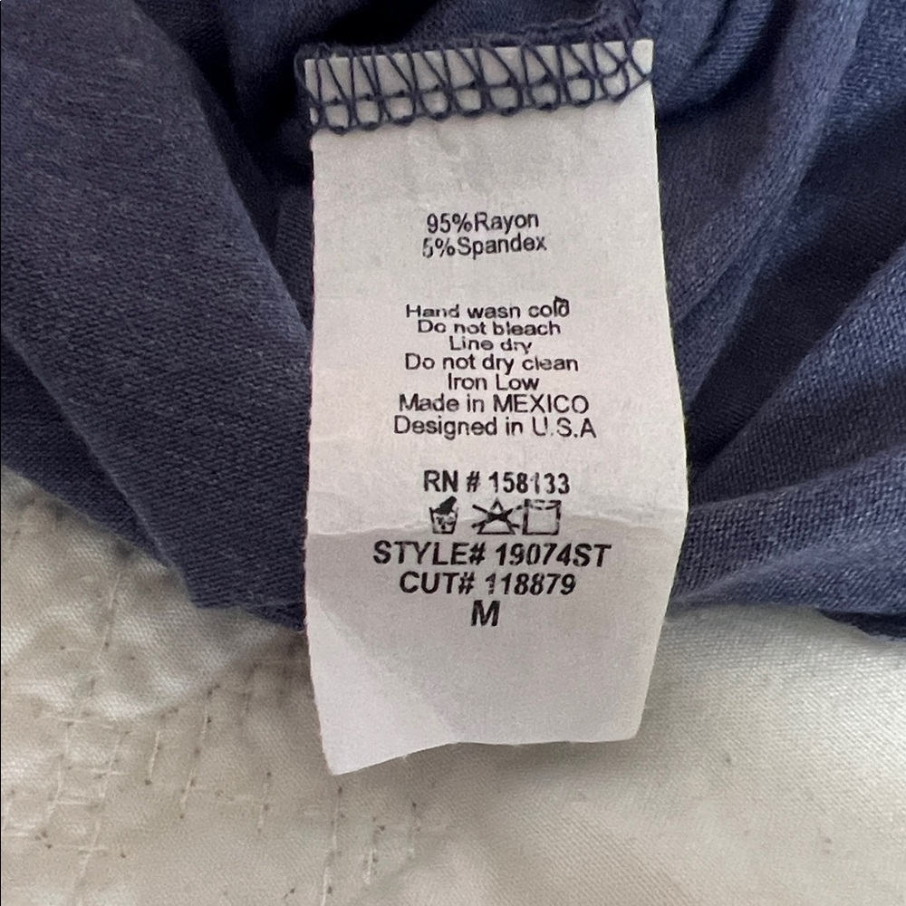 Pure Collection Navy Button-Detail Tee - Picture 3 of 3